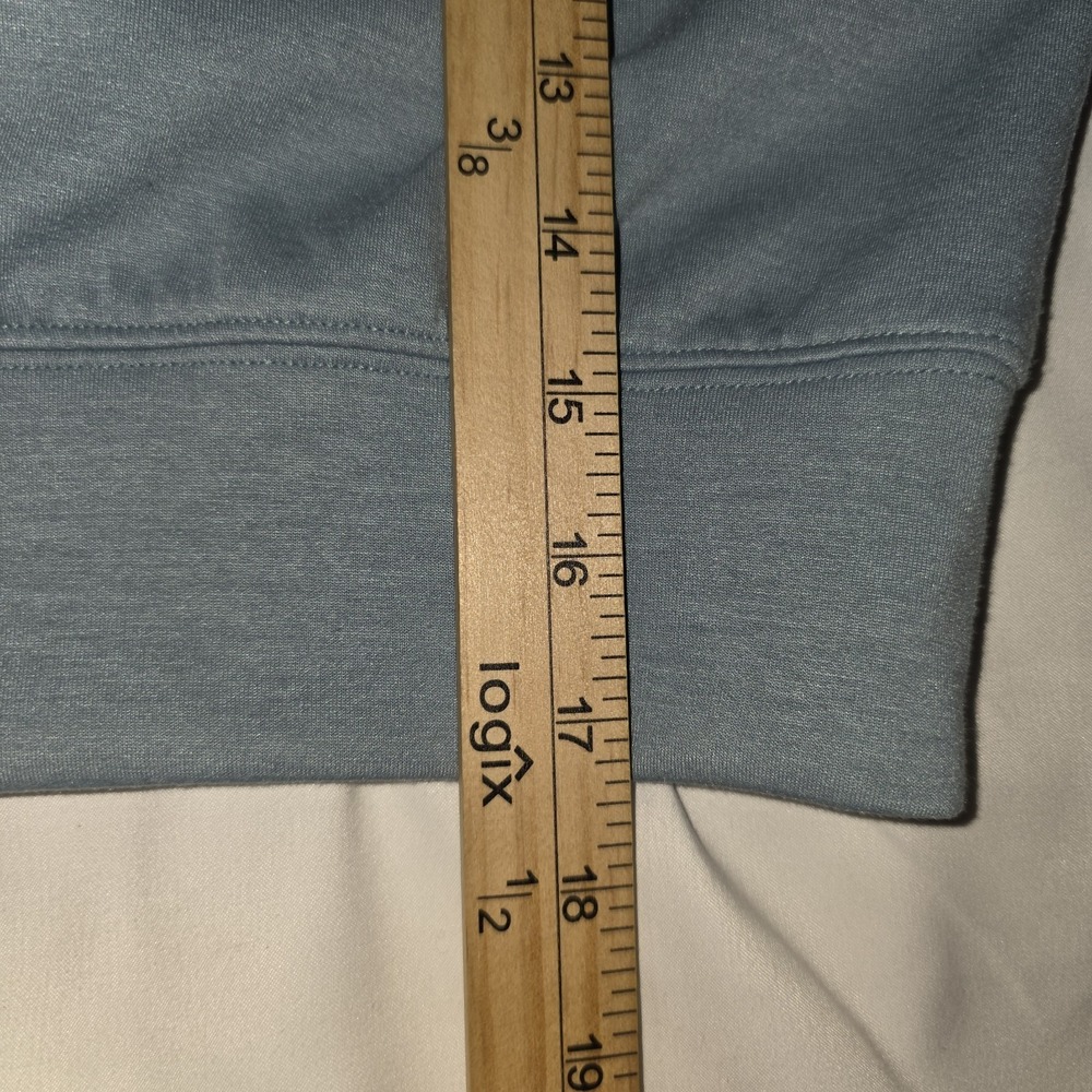 Zenana Outfitters Light Blue Cropped Sweatshirt - Picture 3 of 7